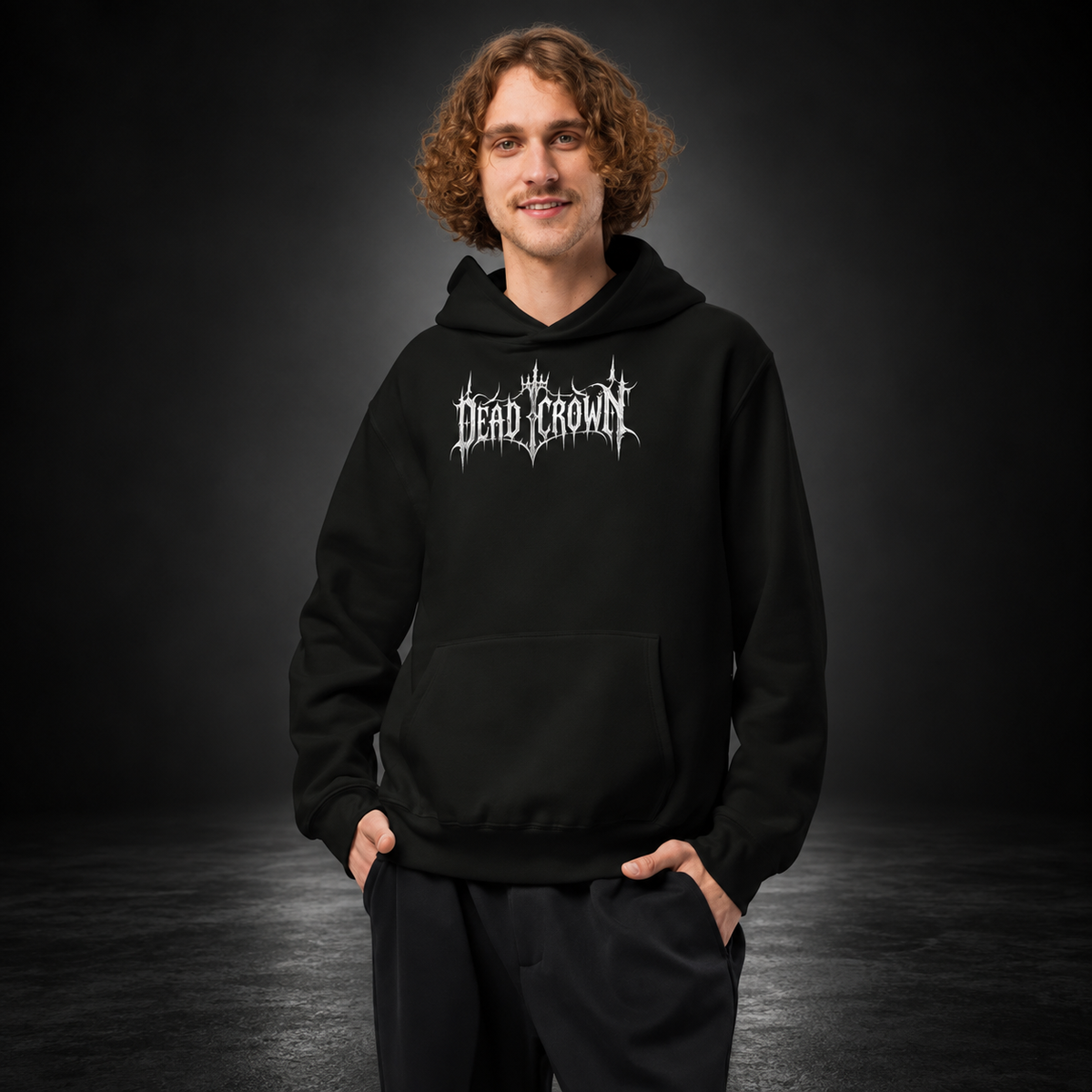 DEAD CROWN — Fallen Kingdom Hoodie | color:vintage black