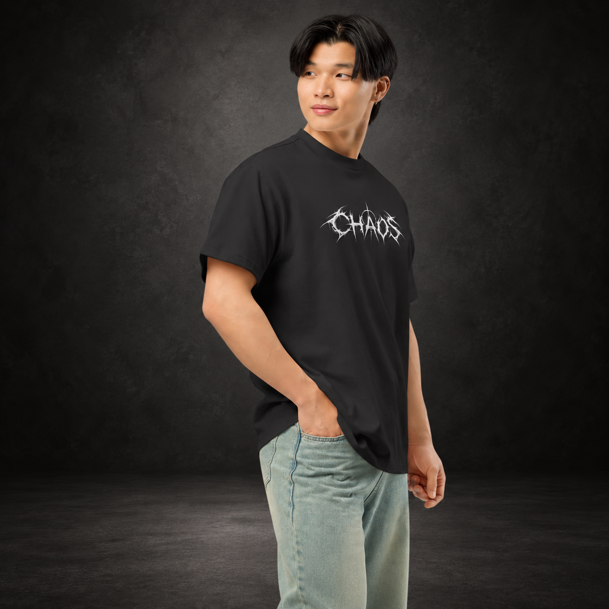 CHAOS — Ruined Halo Tee | color:vintage black