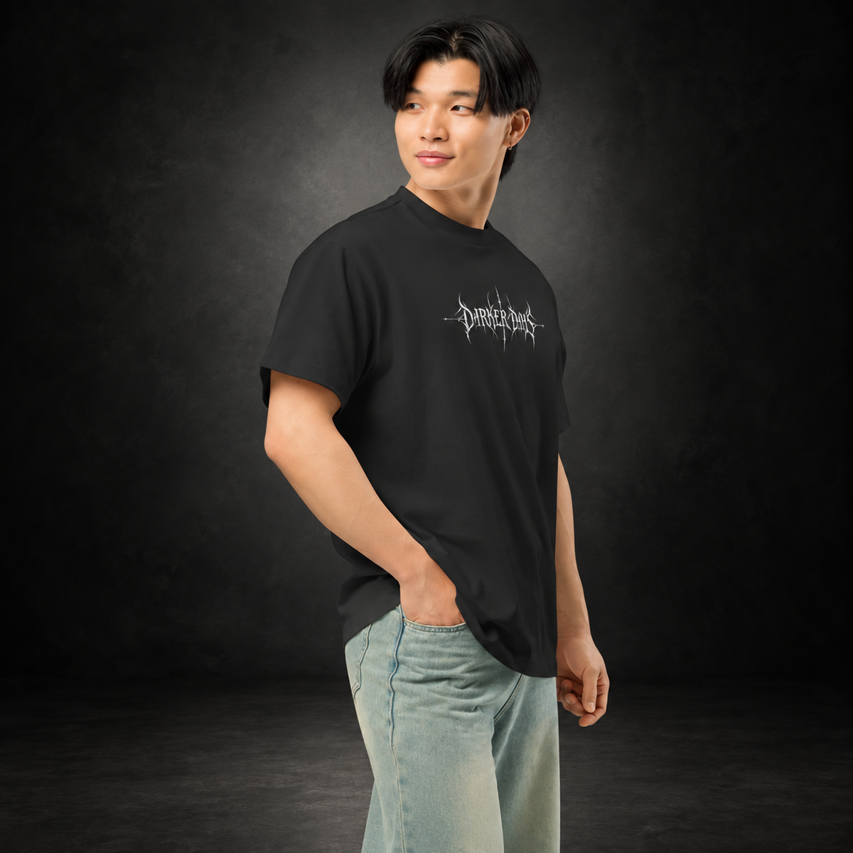 DARKER DAYS — Fallen Angel Tee | color:vintage black
