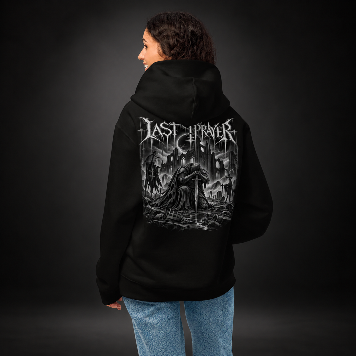 LAST PLAYER — Final Checkpoint Hoodie | color:black