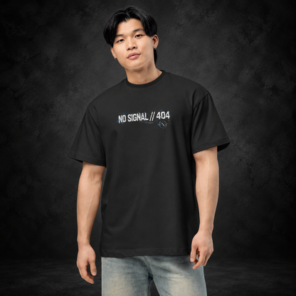 NO SIGNAL — Error 404 Tee | color:vintage black