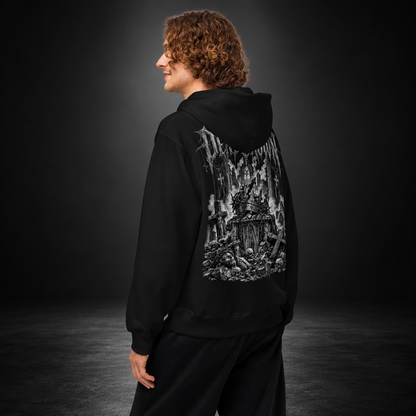 DEAD CROWN — Fallen Kingdom Hoodie | color:vintage black