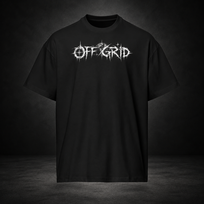 OFF GRID — Disconnected Boxy Tee | color:black