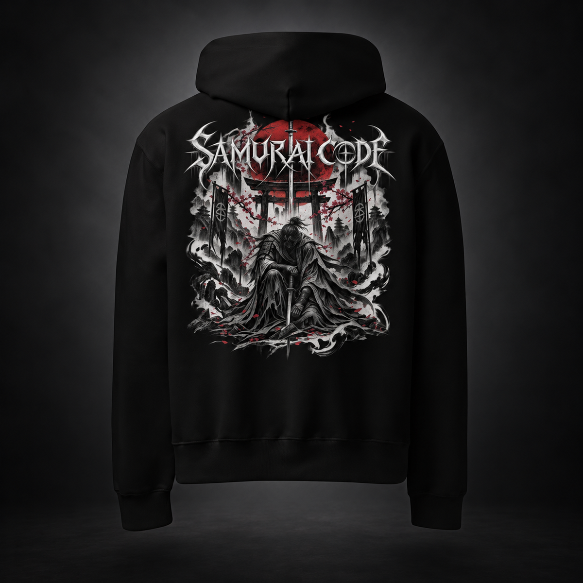 SAMURAI CODE — Crimson Oath Hoodie| color:black