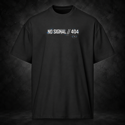 NO SIGNAL — Error 404 Tee | color:vintage black