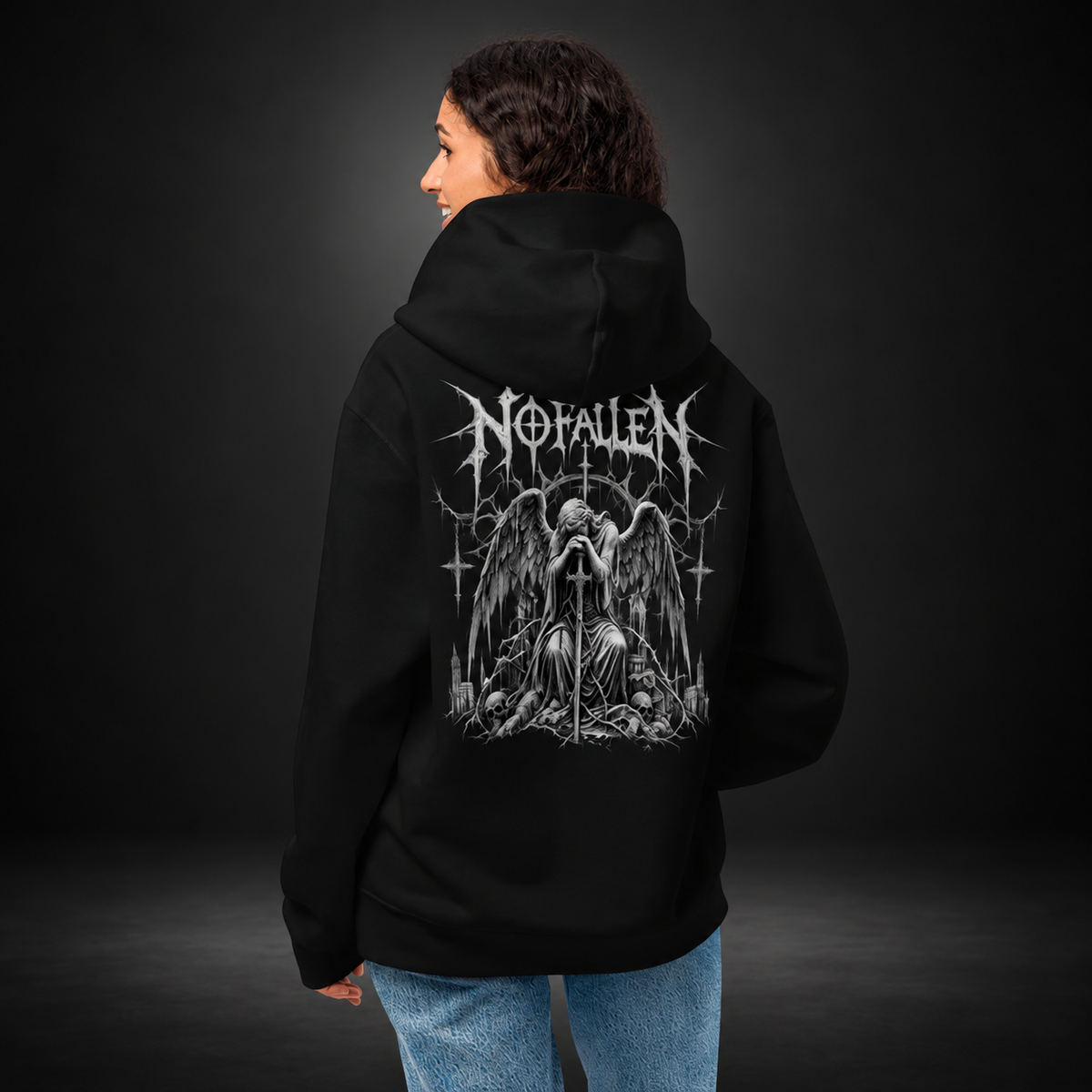 NO FALLEN — Dark Covenant Hoodie | color:vintage black