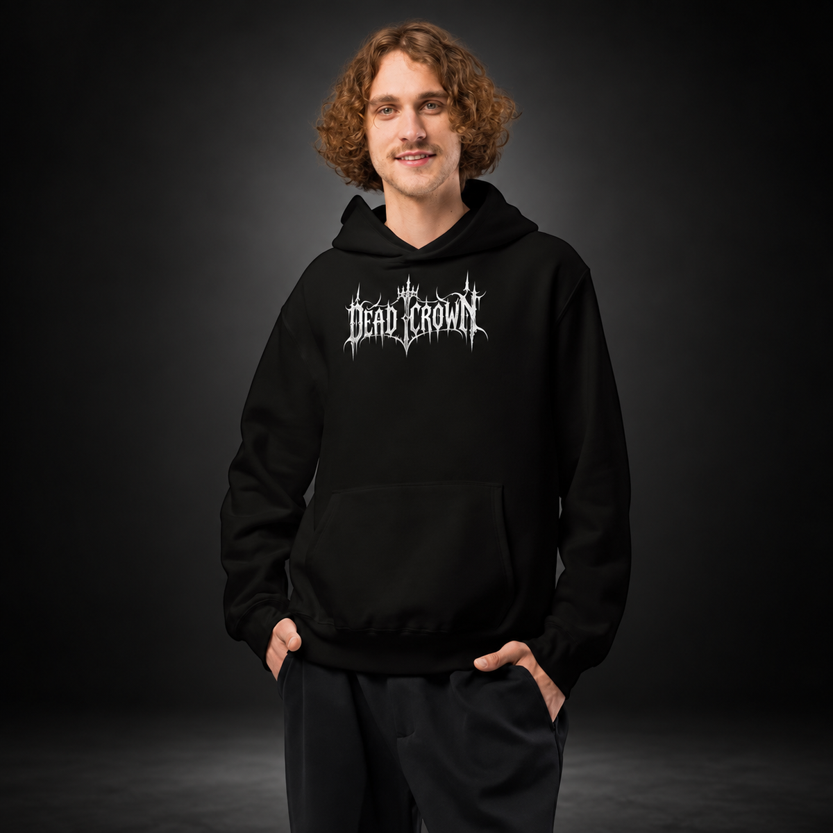 DEAD CROWN — Fallen Kingdom Hoodie | color:black