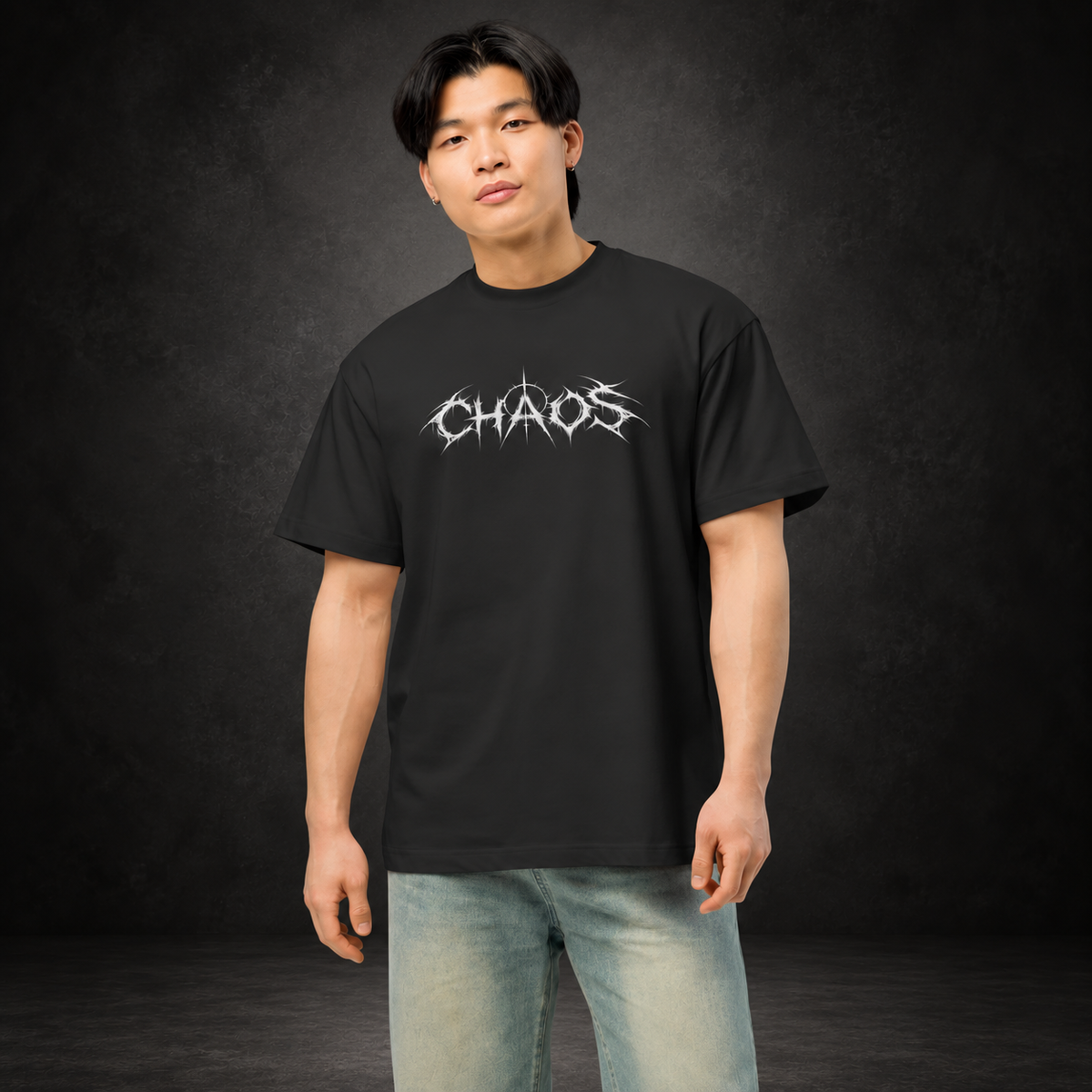 CHAOS — Ruined Halo Tee | color:vintage black